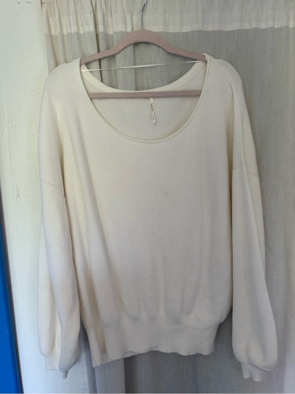 Free People Oversized Sweater - Cream, Large